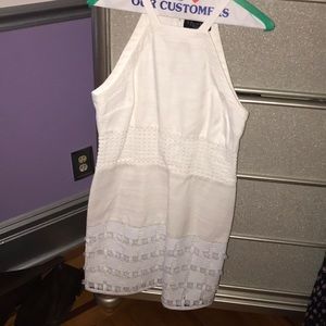 Tight halter top white dress